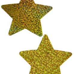 GE Apparel Sparkly Gold Star Nipple Pasties