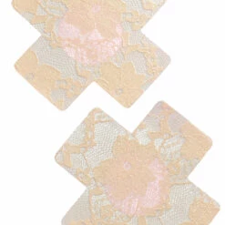GE Apparel Beige Lace Double X Pasties