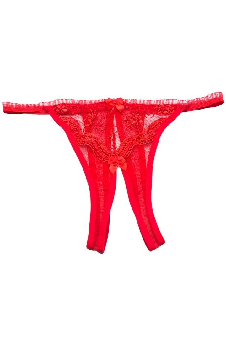 Shirley Of Hollywood Red Scalloped Open Front Thong Panties 3 Shirley Of Hollywood Red Scalloped Open Front Thong Panties