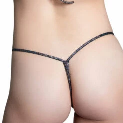 Midnight Ballerina Silver Twinkle V Micro Bikini Bottom