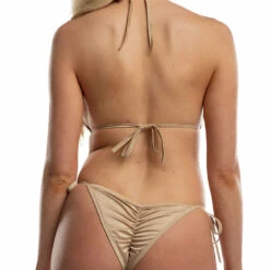 Midnight Ballerina Lingerie Nude Lace On Nude Sexy Scrunch Bikini Set