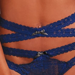 Dreamgirl Lingerie Navy Blue Midnight Bralette & Panties