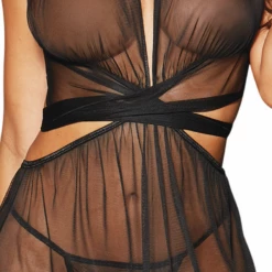 Dreamgirl Lingerie It's Greek To Me Black Grecian Gown