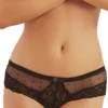 Seven Til Midnight Black Dotted Mesh And Lace Cheeky Panty