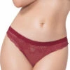 Seven Til Midnight Red Wide Elastic Waistband Thong Panty Lingerie