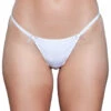 Be Wicked White Thong Panty With Ribbon