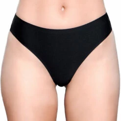 Be Wicked Black Microfiber Thong Panty