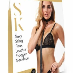 XGEN Lingerie Black Secret Kisses - Sexy Flogger Necklace