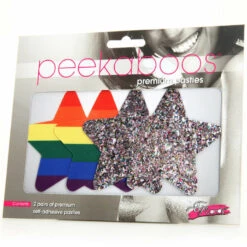 XGEN Pride And Rainbow Glitter Stars Nipple Pasties