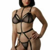Allure Lingerie Black Touch Me If You Dare Teddy