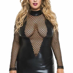 Music Legs You're Irresistible Wet Look Fishnet Mini Dress 7 Music Legs You're Irresistible Wet Look Fishnet Mini Dress