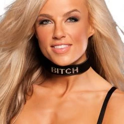 Allure Accessories Talk Dirty To Me 'BITCH' BDSM Choker