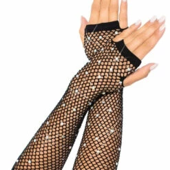 Leg Avenue Rhinestone Fishnet Arm Warmers Lingerie