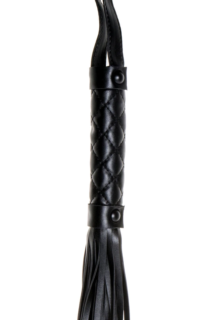 Allure Quilted Leather Whip Prop 2 Allure Quilted Leather Whip Prop