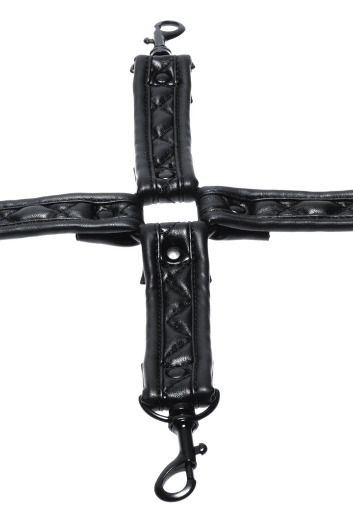 Allure Quilted Faux Leather Hog Tie Restraint Lingerie 2 Allure Quilted Faux Leather Hog Tie Restraint Lingerie