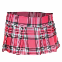 Music Legs Pink Plaid Skirt