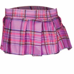 Music Legs Bottoms Purple Plaid Schoolgirl Skirt