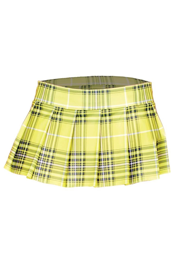 Music Legs Bottoms Yellow Plaid Skirt 2 Music Legs Bottoms Yellow Plaid Skirt