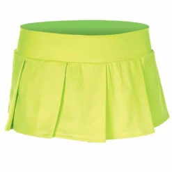 Music Legs Neon Green Pleated Skirt