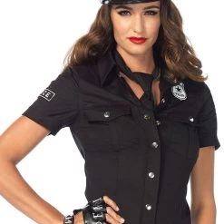 Leg Avenue DIY Costumes Police Shirt With Badge Costume Accessory