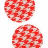 GE Apparel Red & White Houndstooth Circle Nipple Pasties