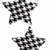 GE Apparel Black And White Houndstooth Star Nipple Pasties