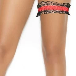Elegant Moments Red Lace Leg Garter