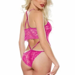 Allure Hot Pink Daphne Teddy Lingerie