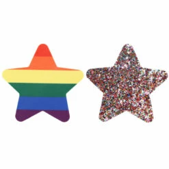 XGEN Pride And Rainbow Glitter Stars Nipple Pasties