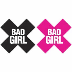 XGEN Bad Girl - Black-Pink Nipple Pasties Lingerie