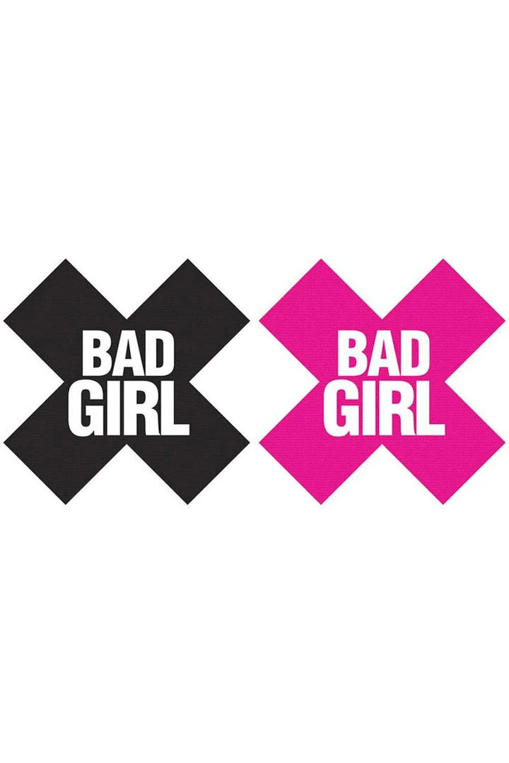 XGEN Bad Girl - Black-Pink Nipple Pasties Lingerie 2 XGEN Bad Girl - Black-Pink Nipple Pasties Lingerie