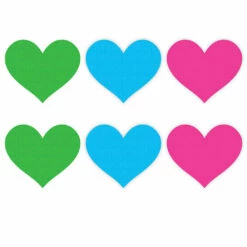 XGEN Neon Heart 3PK - Green Blue Pink Nipple Pasties