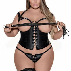 Magic Silk Black Harlot Cupless Corset 8 Magic Silk Black Harlot Cupless Corset