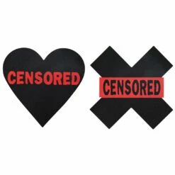 XGEN Censored Hearts And X Nipple Pasties Lingerie