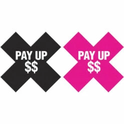 XGEN Pay Up - Black-Pink Nipple Pasties Lingerie