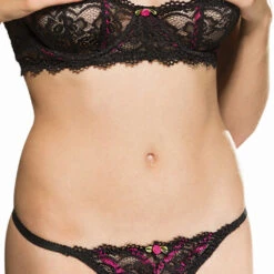 Shirley Of Hollywood Pink & Black Shelf Bra & Panty 6 Shirley Of Hollywood Pink & Black Shelf Bra & Panty