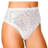 Roma Costume Silver Sequin High Waist Shorts Bottoms