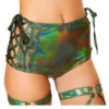 Roma Costume Bottoms Green High Waist Shorts