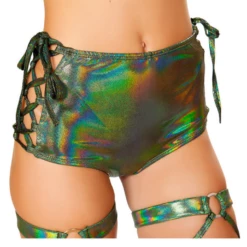 Roma Costume Bottoms Green High Waist Shorts
