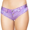 Roma Costume Iridescent Purple Booty Shorts With Belt Loops