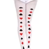 Music Legs Poker Cards Backseam Pantyhose Hosiery