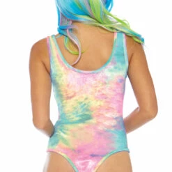 Leg Avenue Pastel Tie Dye Tank Bodysuit