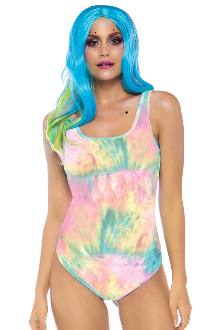 Leg Avenue Pastel Tie Dye Tank Bodysuit 1 Leg Avenue Pastel Tie Dye Tank Bodysuit