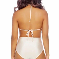 Leg Avenue Pink Iridescent Sequin Bodysuit