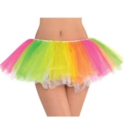 AMSCAN Neon Rainbow Tulle Tutu