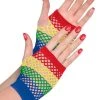 AMSCAN Gloves And Arm Warmers Color Wheel Fishnet Glovelettes