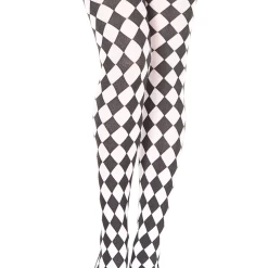 Music Legs Hosiery Checker Thigh High Stockings