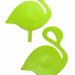 GE Apparel Lime Green Flamingo Nipple Pasties