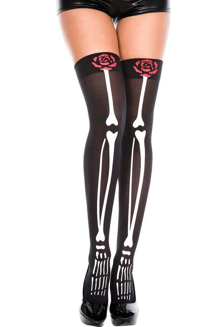 Music Legs Skeleton Legs Thigh High Stockings Hosiery 1 Music Legs Skeleton Legs Thigh High Stockings Hosiery