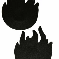 GE Apparel Black Flame Nipple Pasties